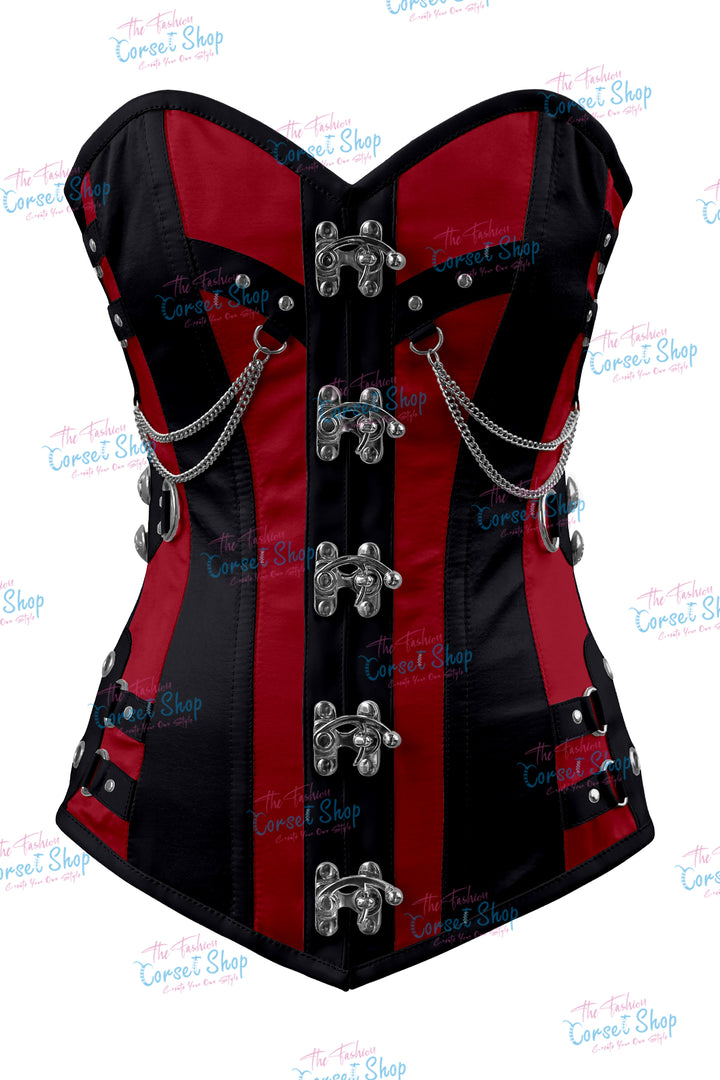 Dackett Satin Steampunk Overbust Corset