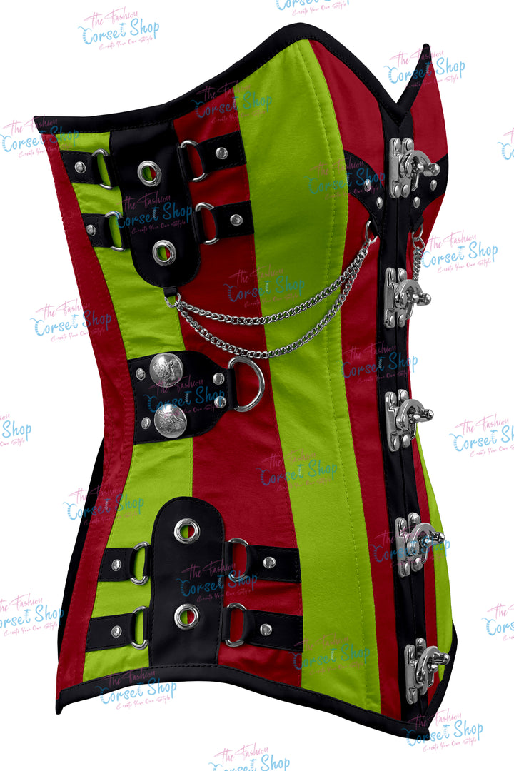 Dackett Satin Steampunk Overbust Corset
