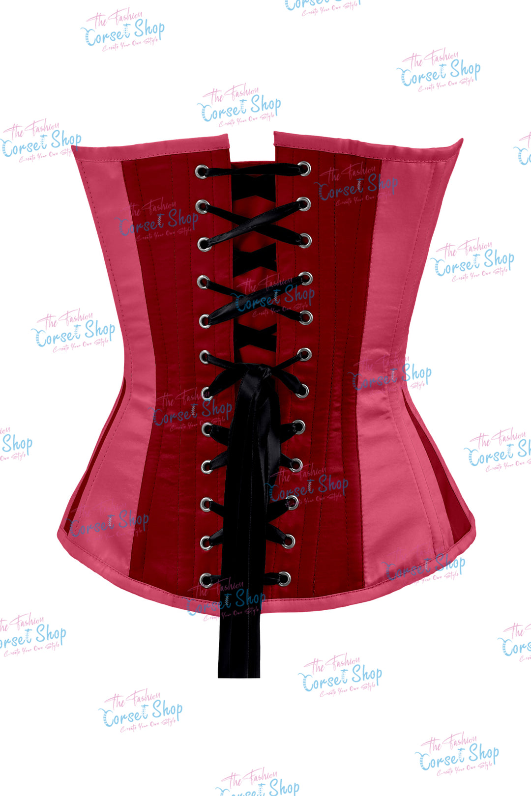 Sheryl Satin Steel Boned Overbust Corset With Bow