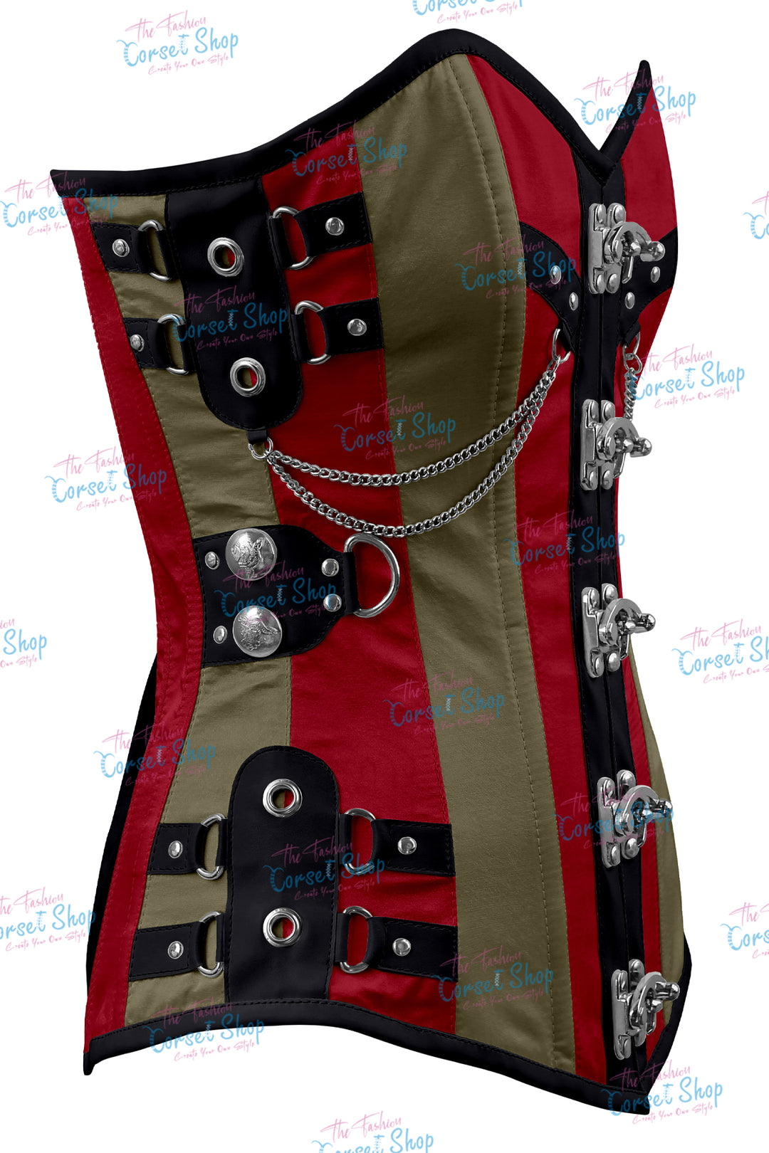 Dackett Satin Steampunk Overbust Corset