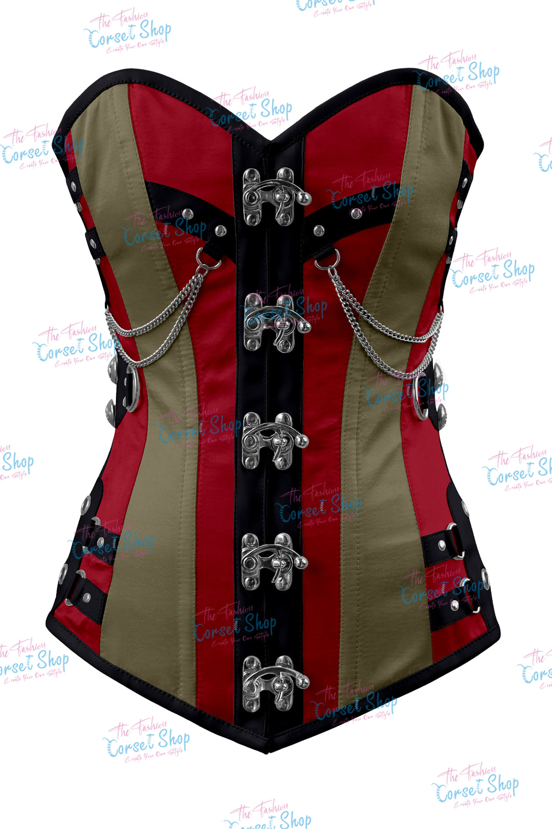 Dackett Satin Steampunk Overbust Corset