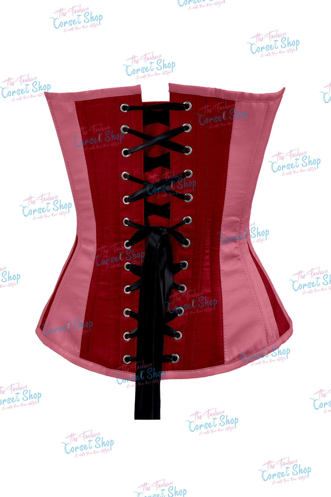 Sheryl Satin Steel Boned Overbust Corset With Bow