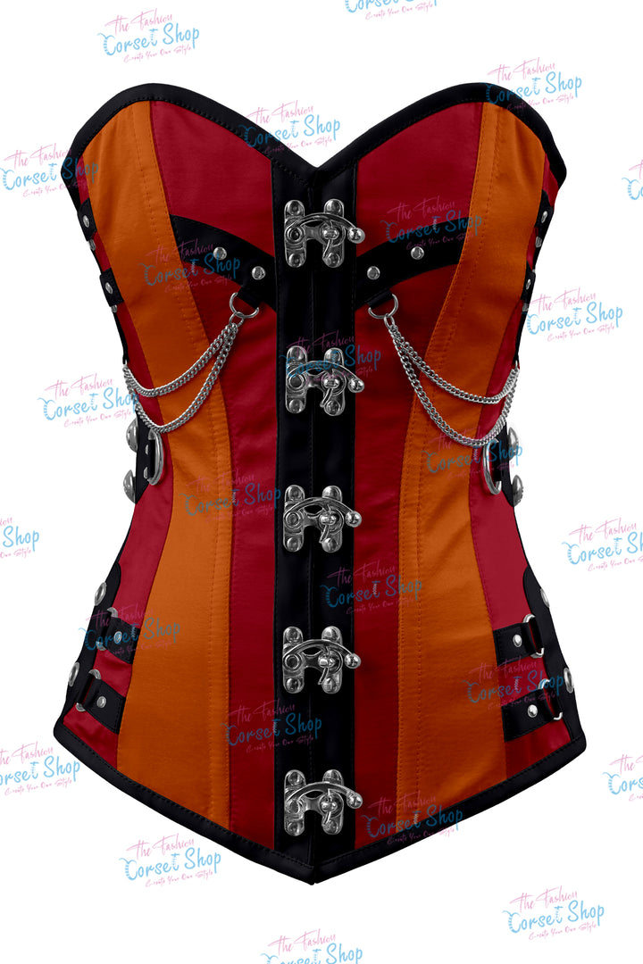 Dackett Satin Steampunk Overbust Corset