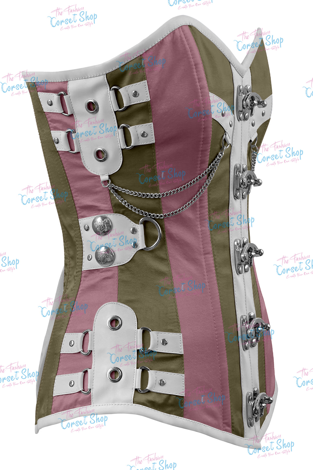 Dackett Satin Steampunk Overbust Corset