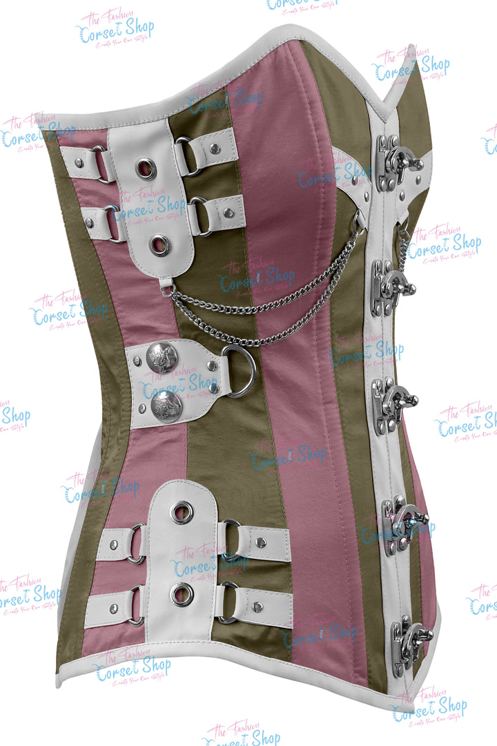 Dackett Satin Steampunk Overbust Corset