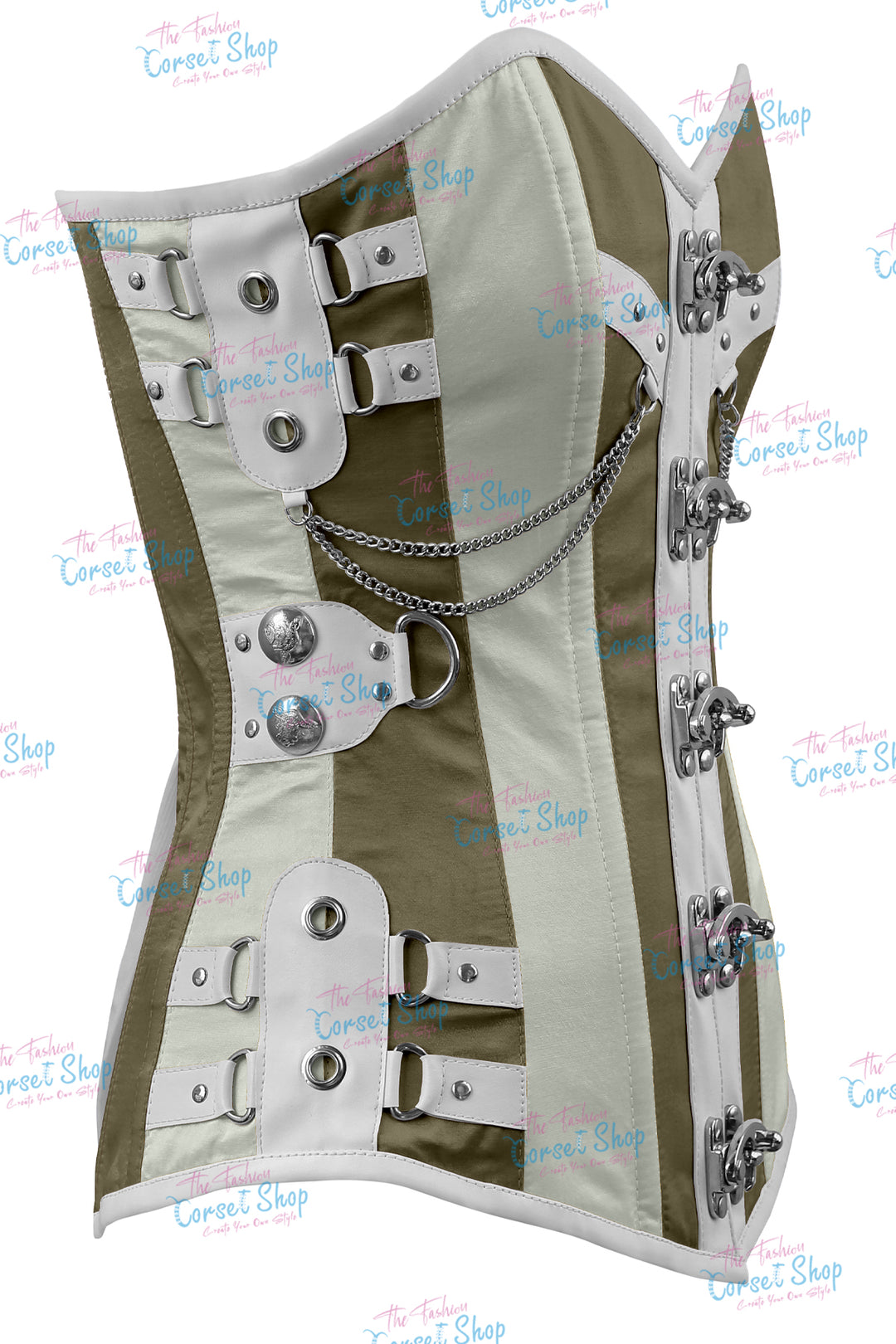 Dackett Satin Steampunk Overbust Corset