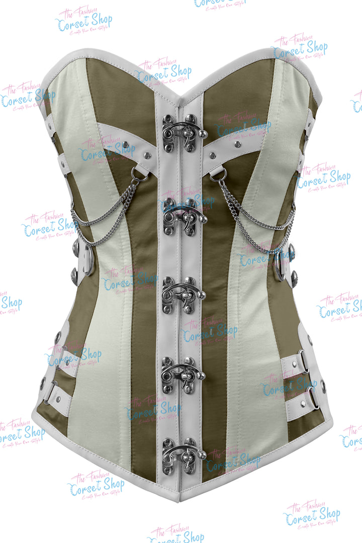 Dackett Satin Steampunk Overbust Corset