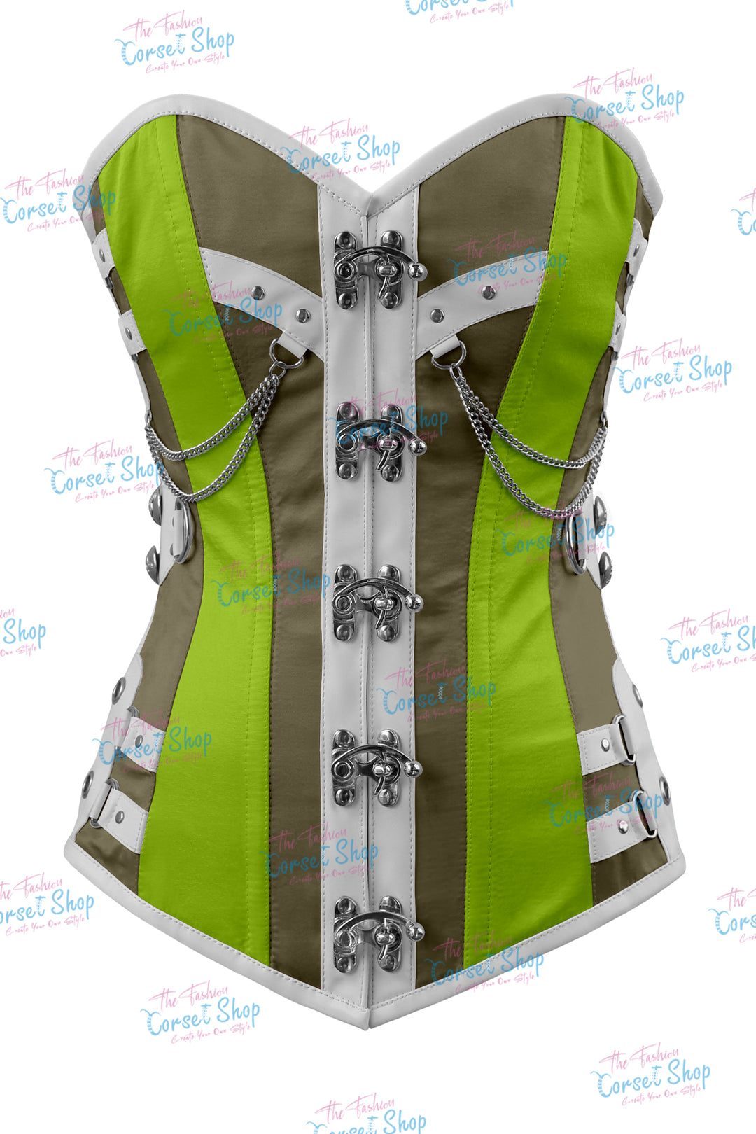 Dackett Satin Steampunk Overbust Corset