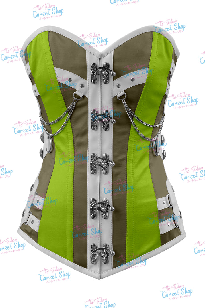 Dackett Satin Steampunk Overbust Corset