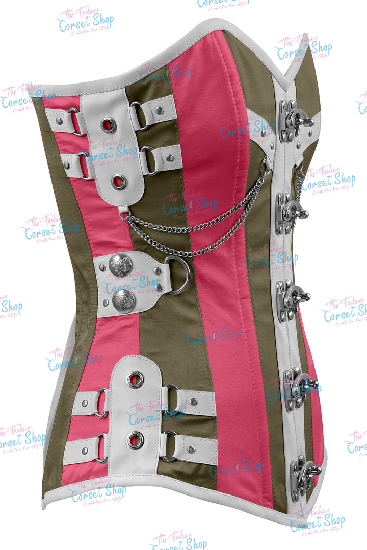 Dackett Satin Steampunk Overbust Corset