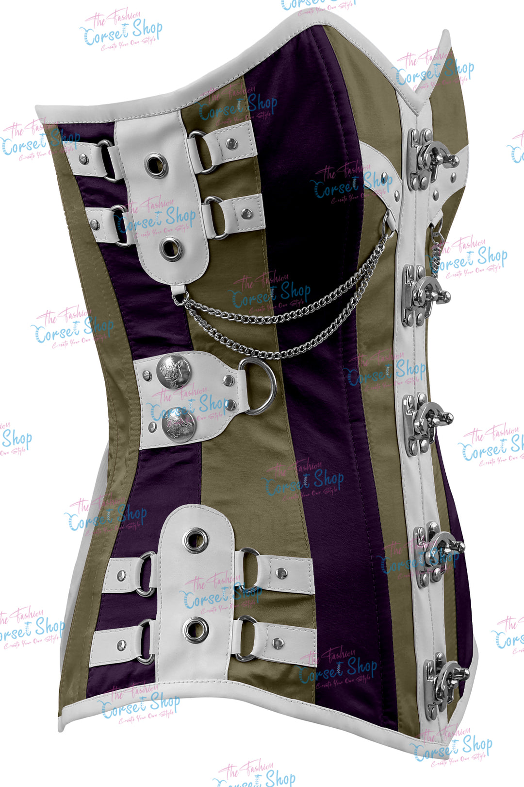 Dackett Satin Steampunk Overbust Corset