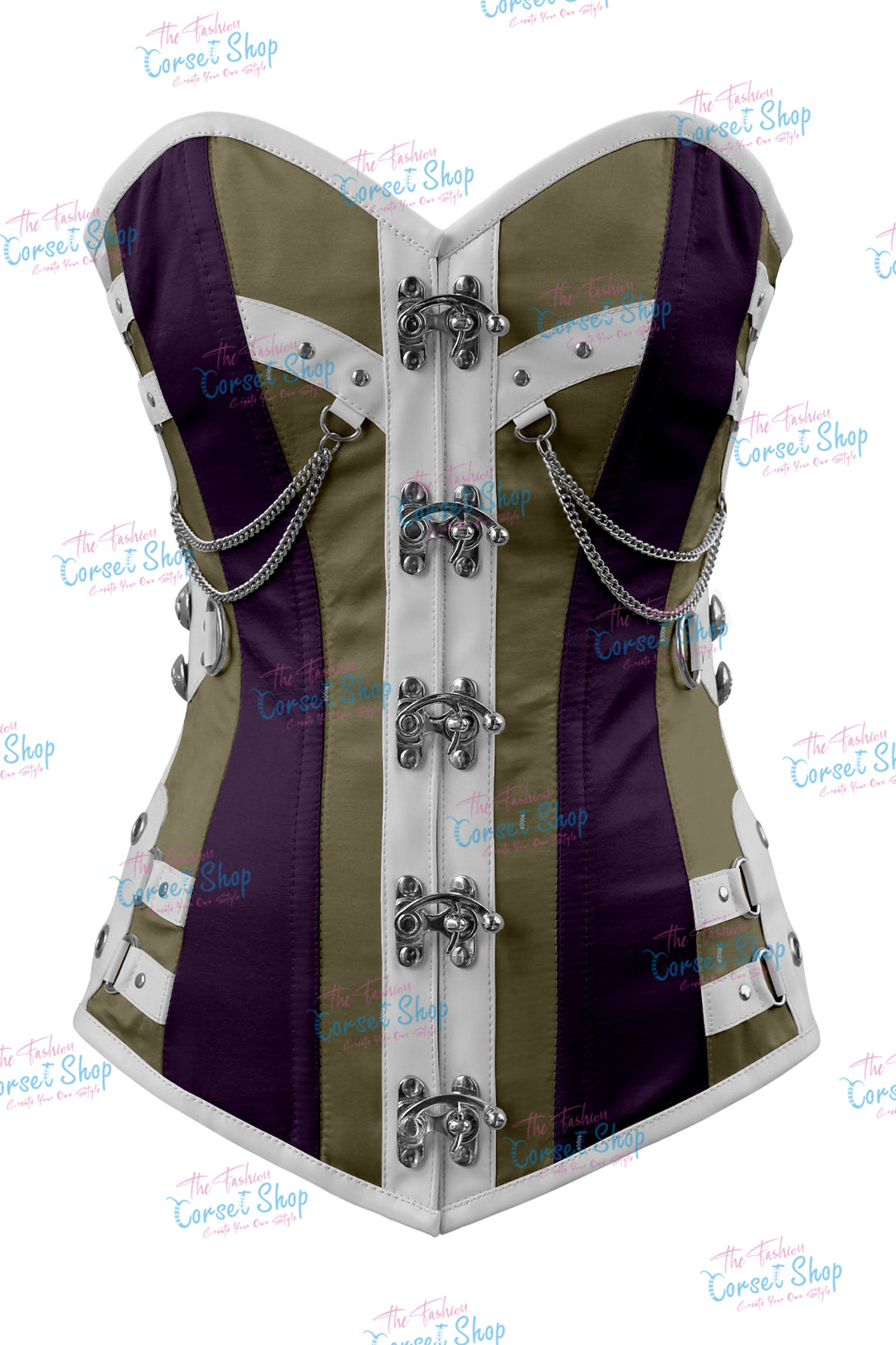 Dackett Satin Steampunk Overbust Corset