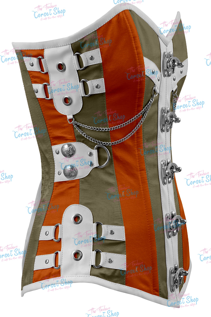 Dackett Satin Steampunk Overbust Corset