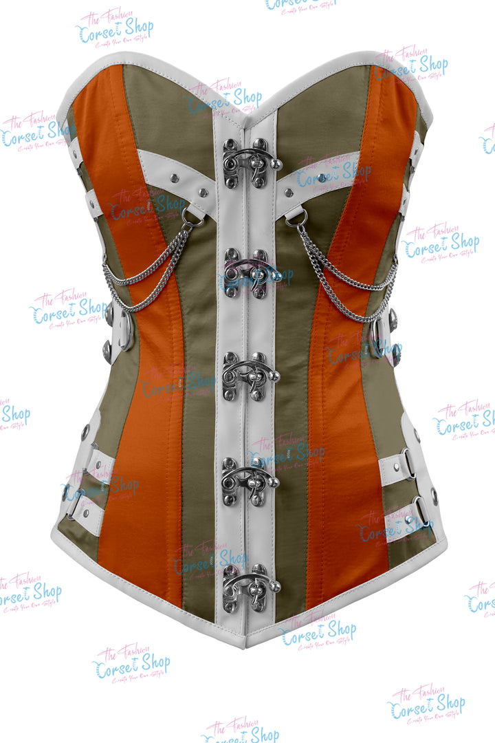 Dackett Satin Steampunk Overbust Corset