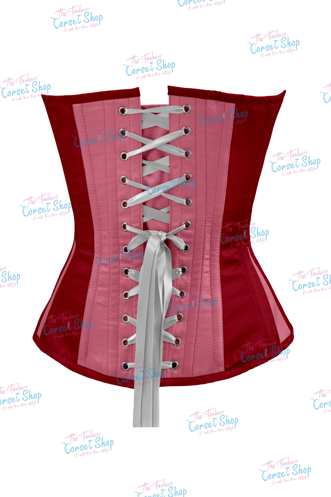 Sheryl Satin Steel Boned Overbust Corset With Bow