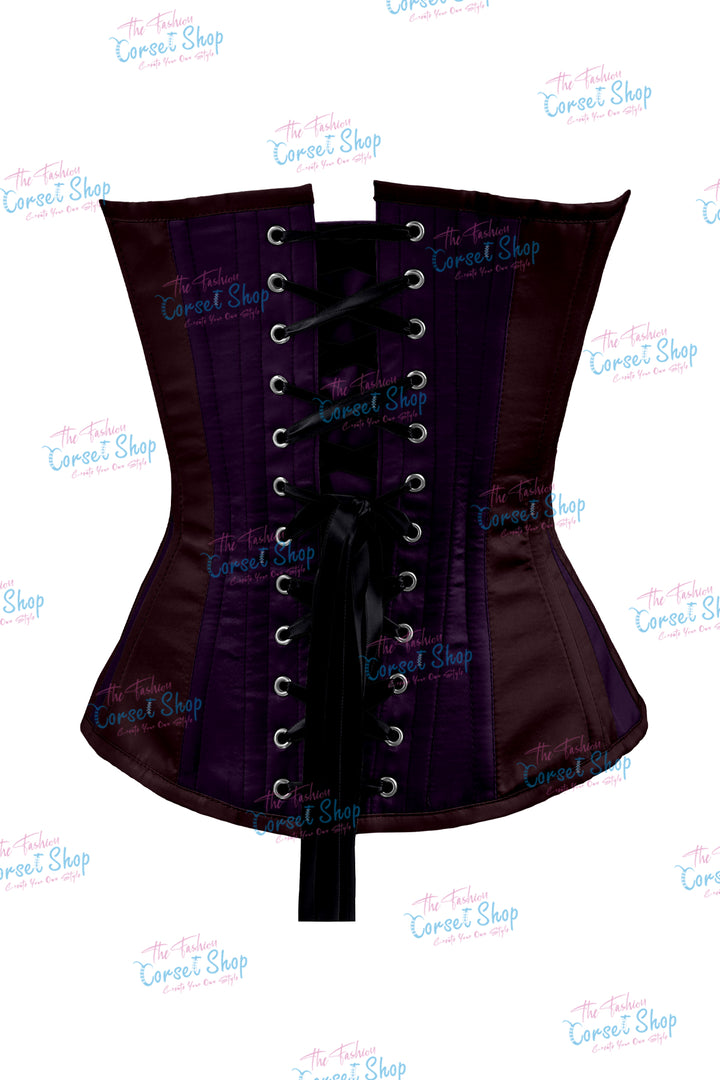 Sheryl Satin Steel Boned Overbust Corset With Bow