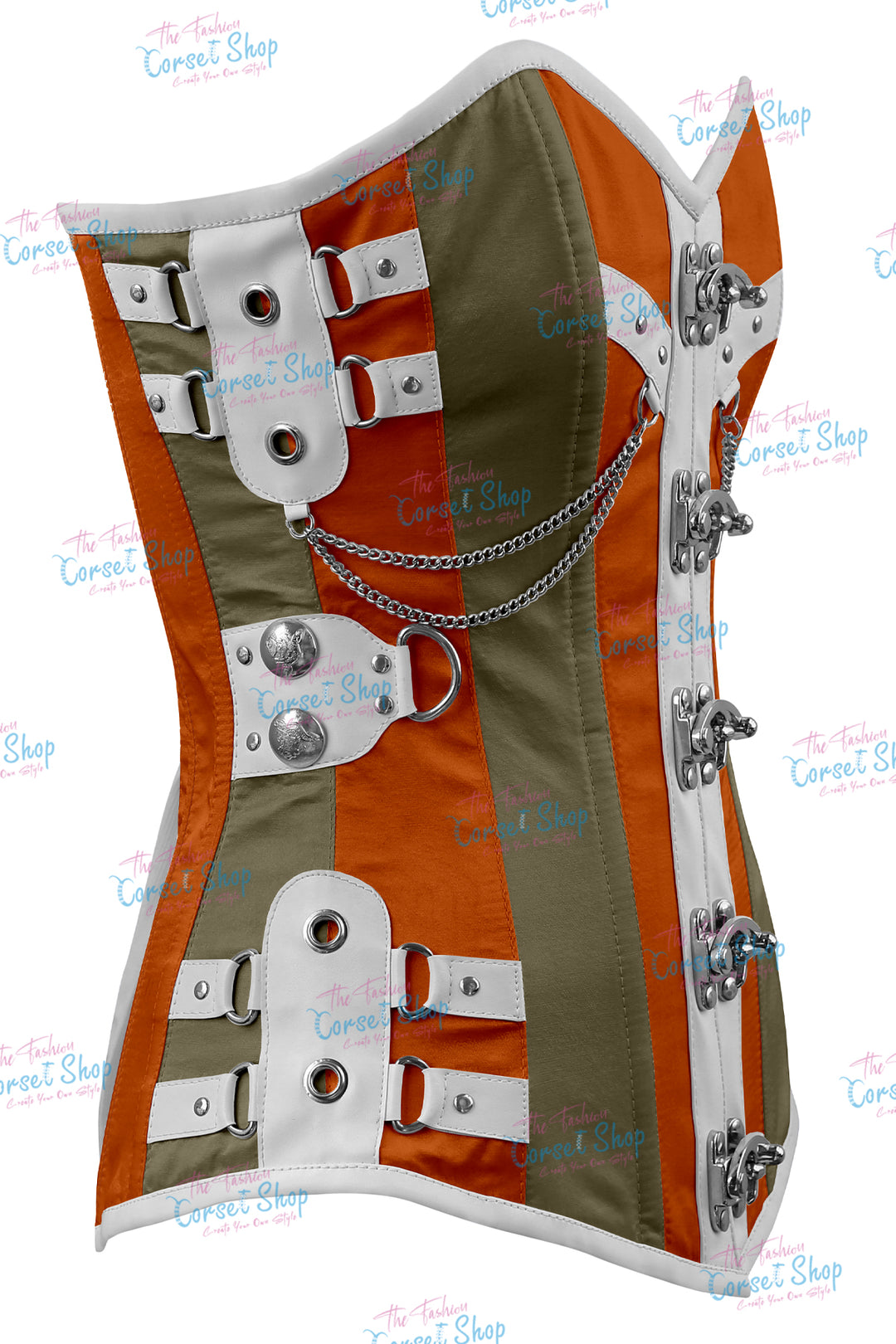 Dackett Satin Steampunk Overbust Corset