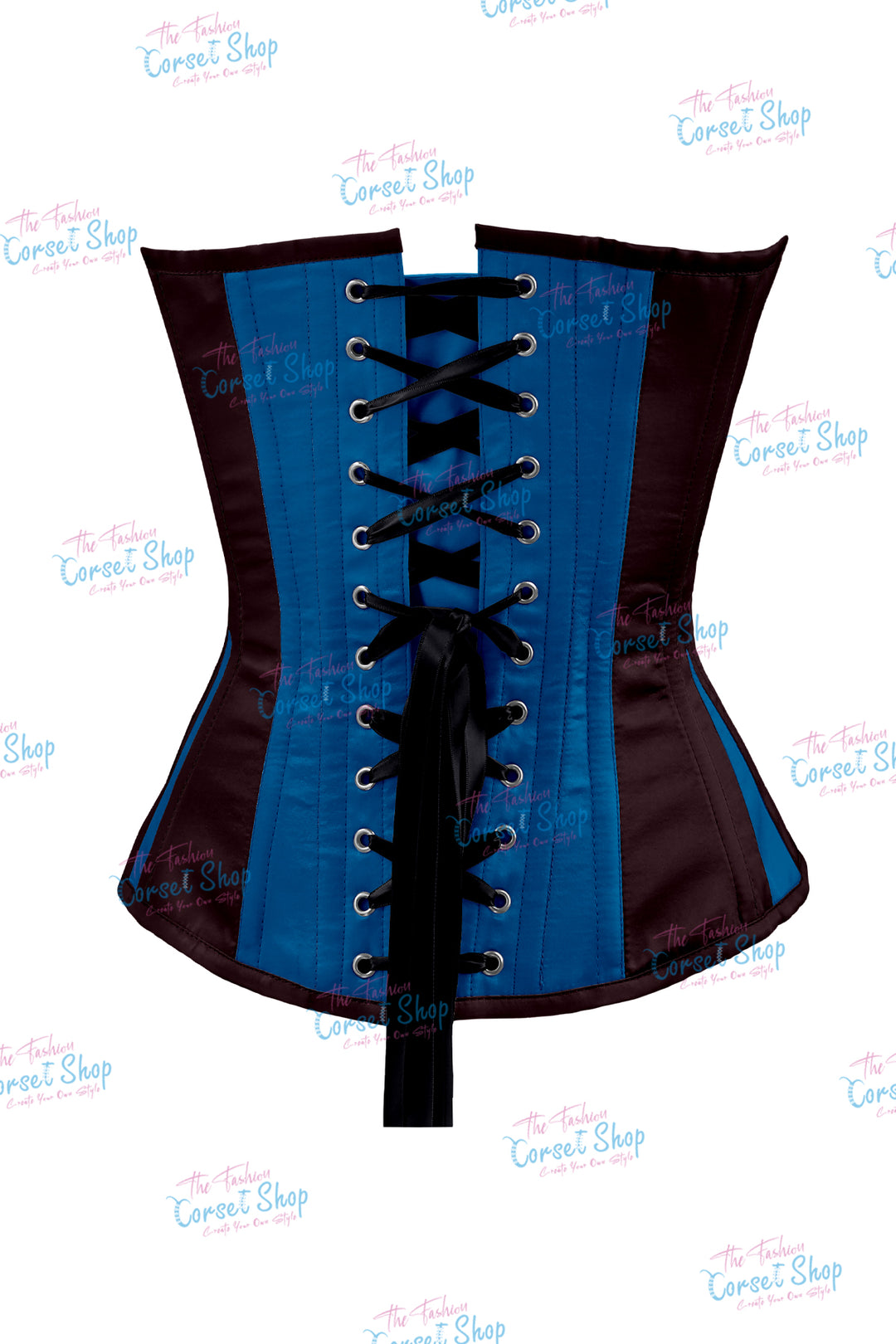 Sheryl Satin Steel Boned Overbust Corset With Bow