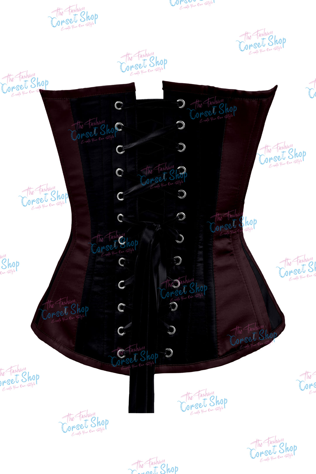 Sheryl Satin Steel Boned Overbust Corset With Bow
