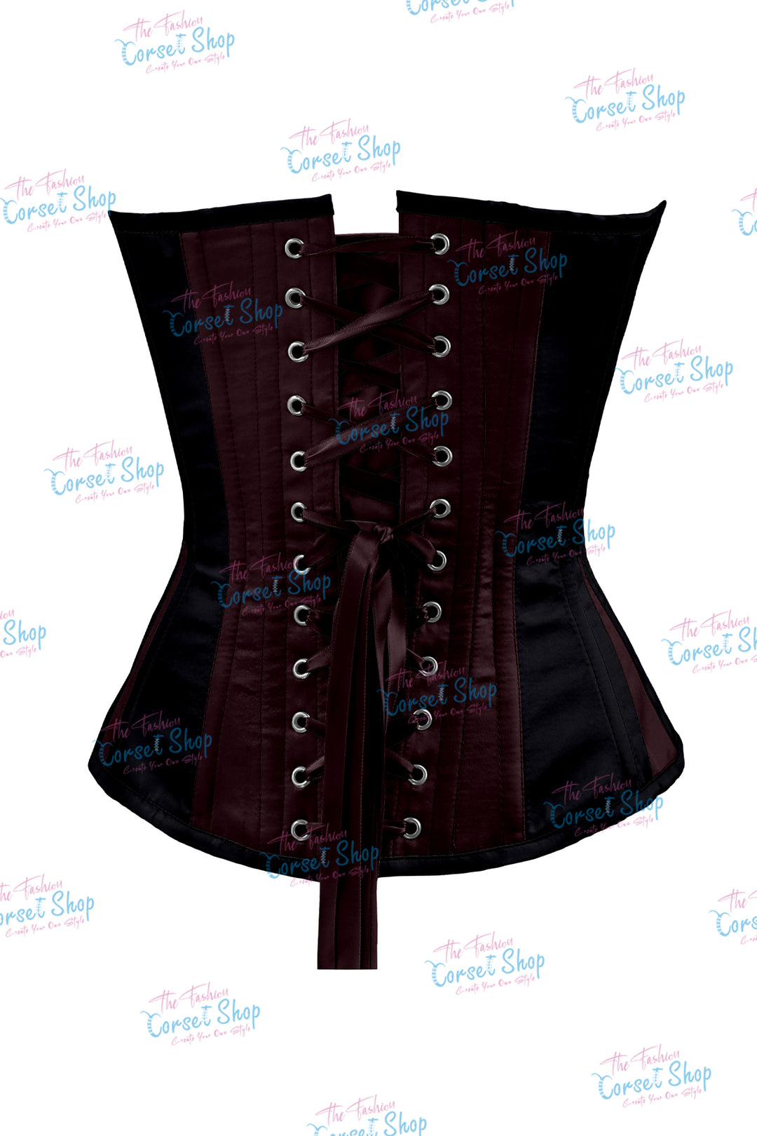 Sheryl Satin Steel Boned Overbust Corset With Bow