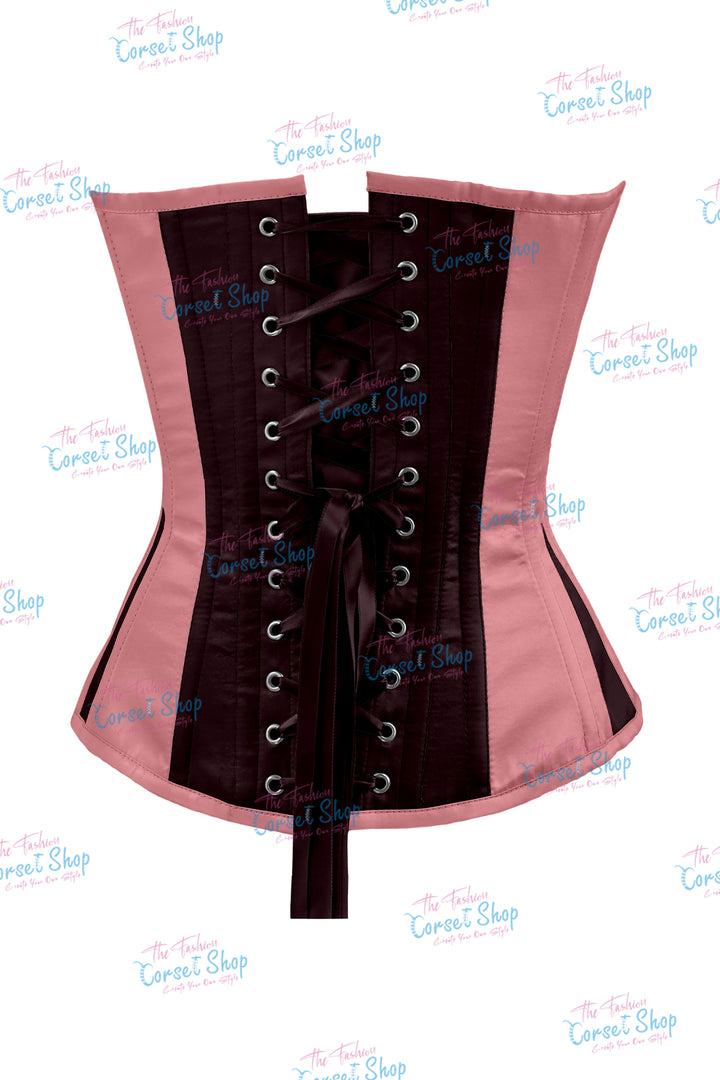 Sheryl Satin Steel Boned Overbust Corset With Bow