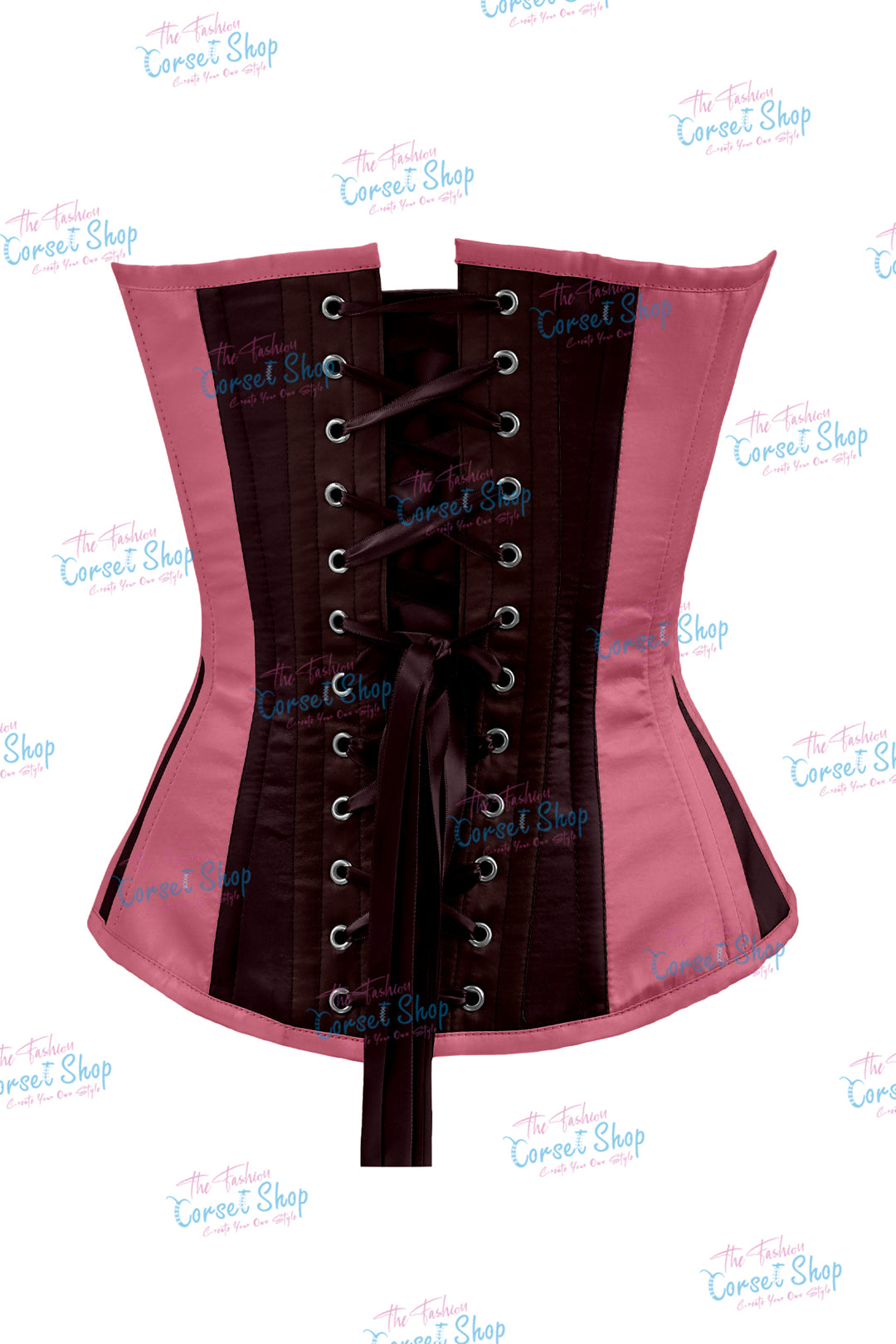 Sheryl Satin Steel Boned Overbust Corset With Bow