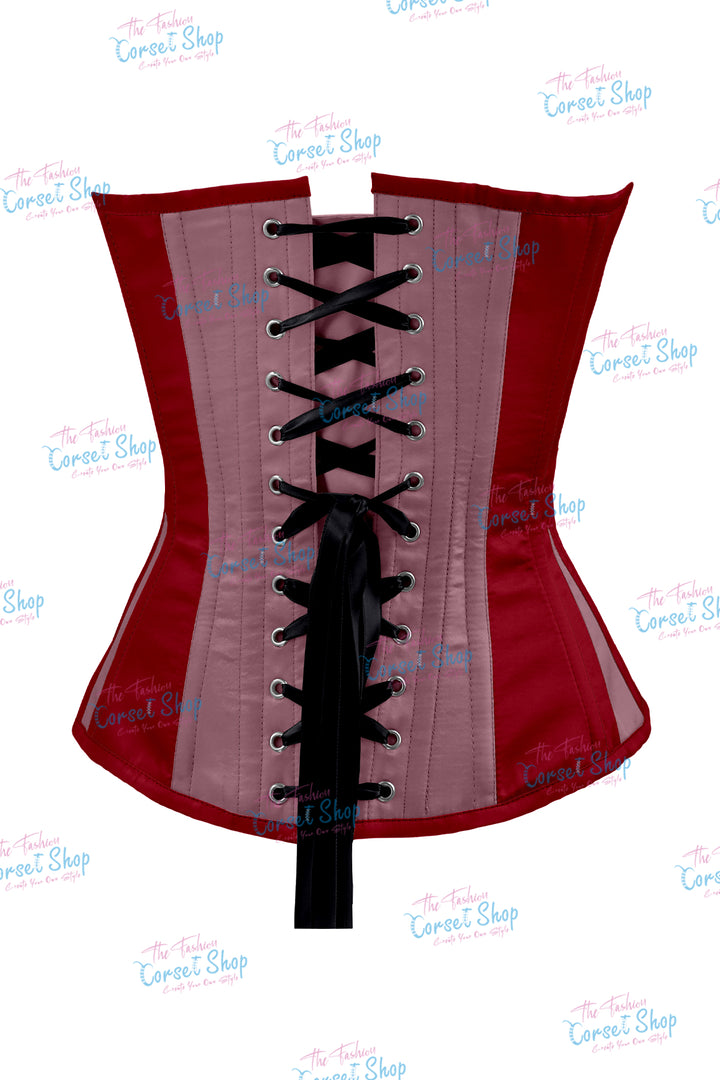 Sheryl Satin Steel Boned Overbust Corset With Bow