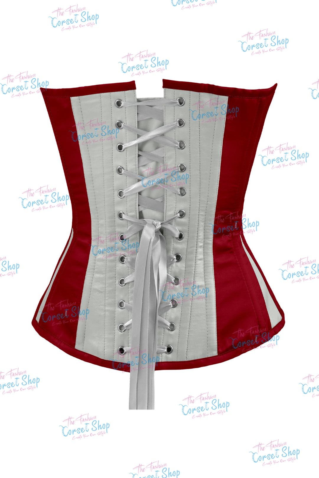 Sheryl Satin Steel Boned Overbust Corset With Bow