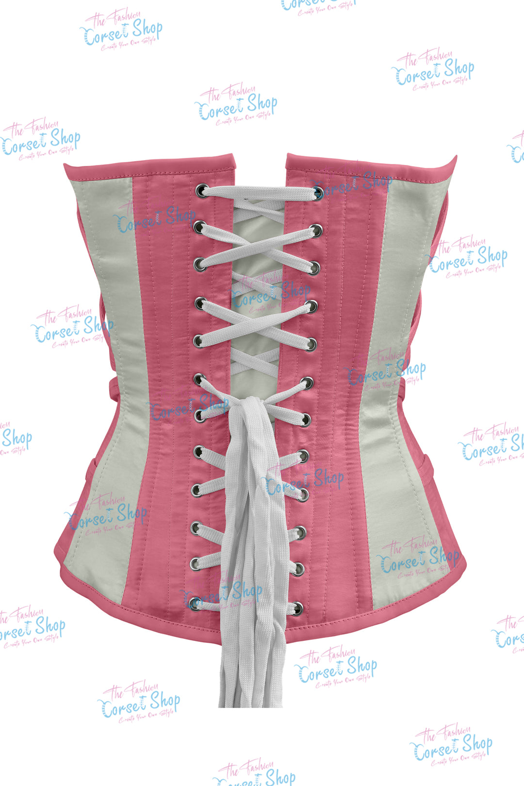 Maggie Satin Overbust Corset With Buckles
