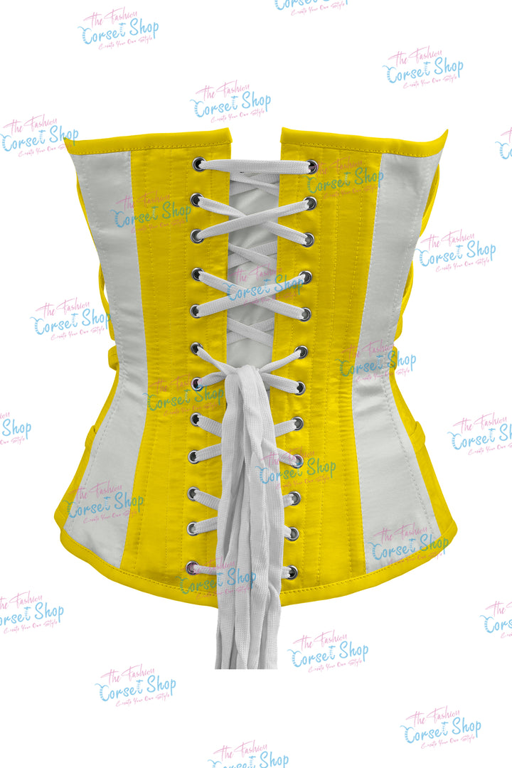 Maggie Satin Overbust Corset With Buckles