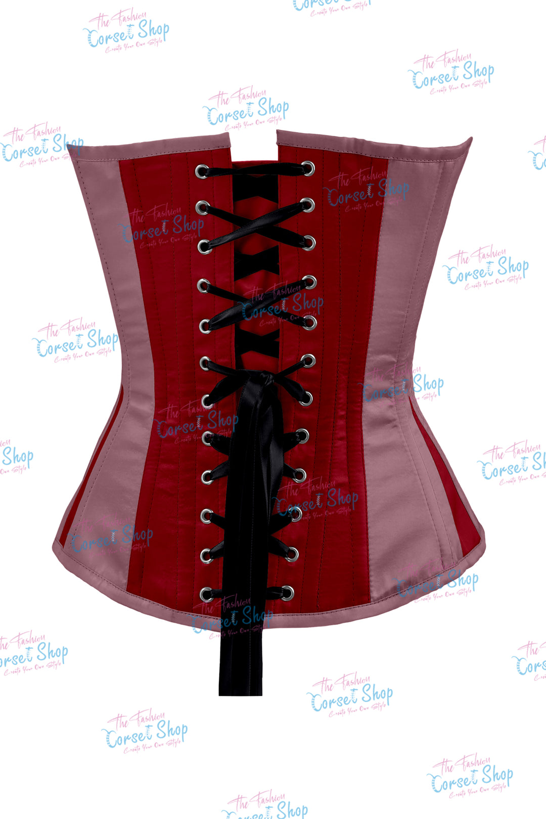 Sheryl Satin Steel Boned Overbust Corset With Bow