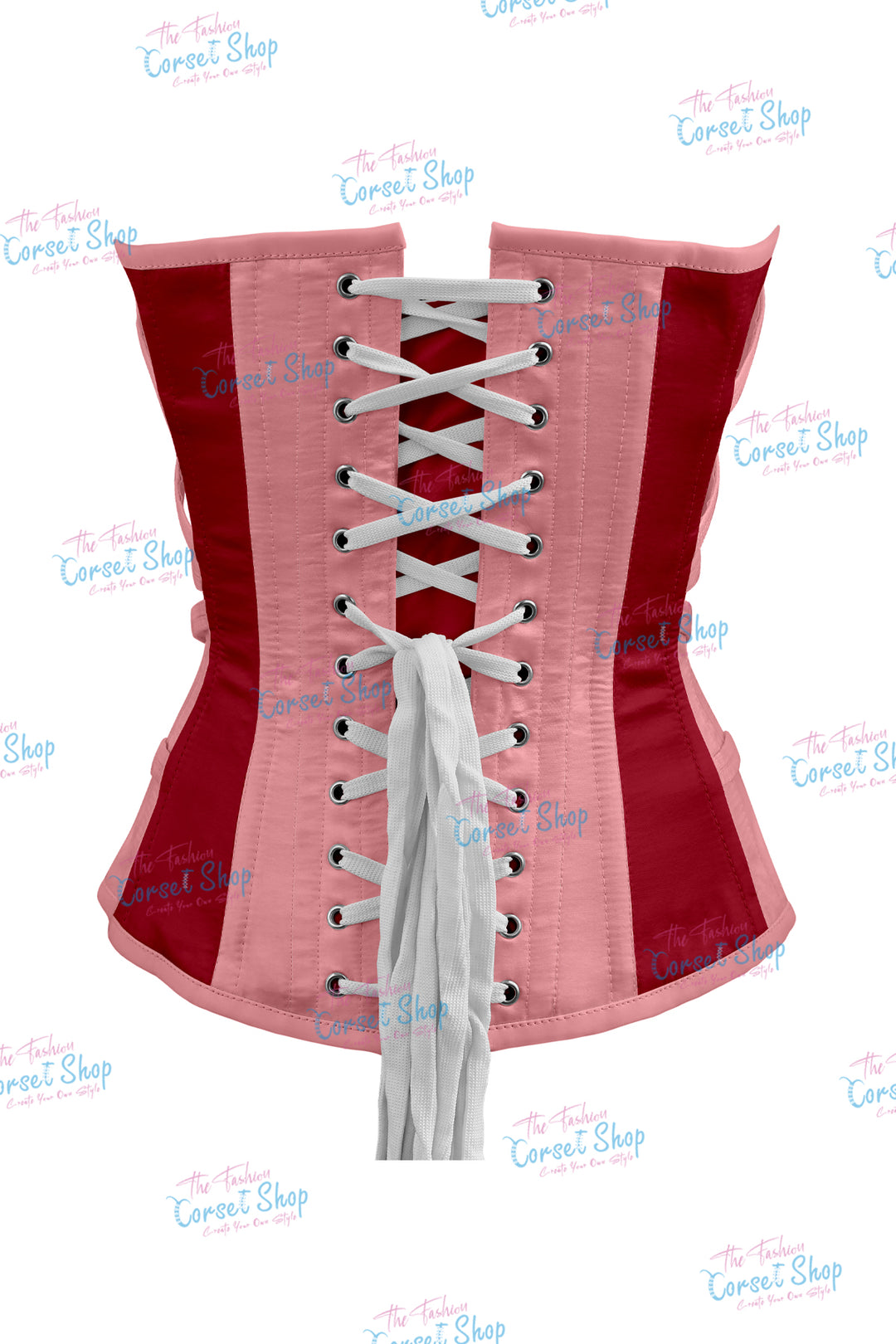 Maggie Satin Overbust Corset With Buckles