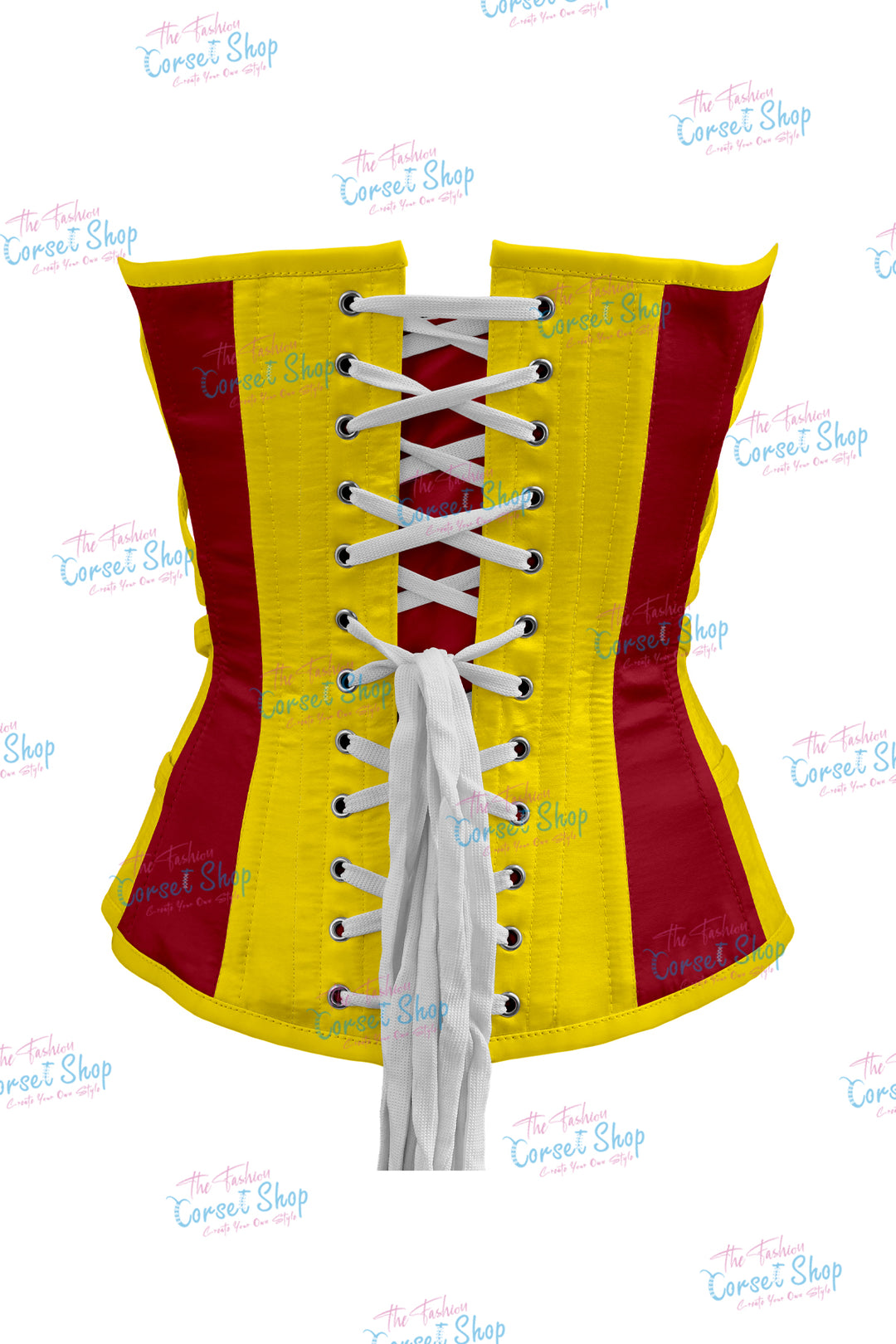 Maggie Satin Overbust Corset With Buckles