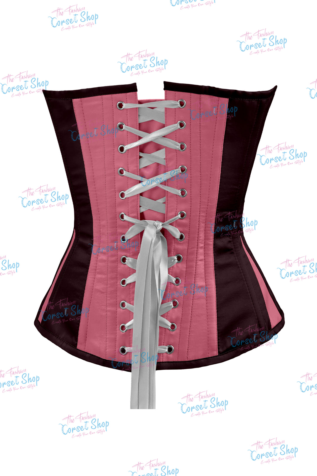 Sheryl Satin Steel Boned Overbust Corset With Bow