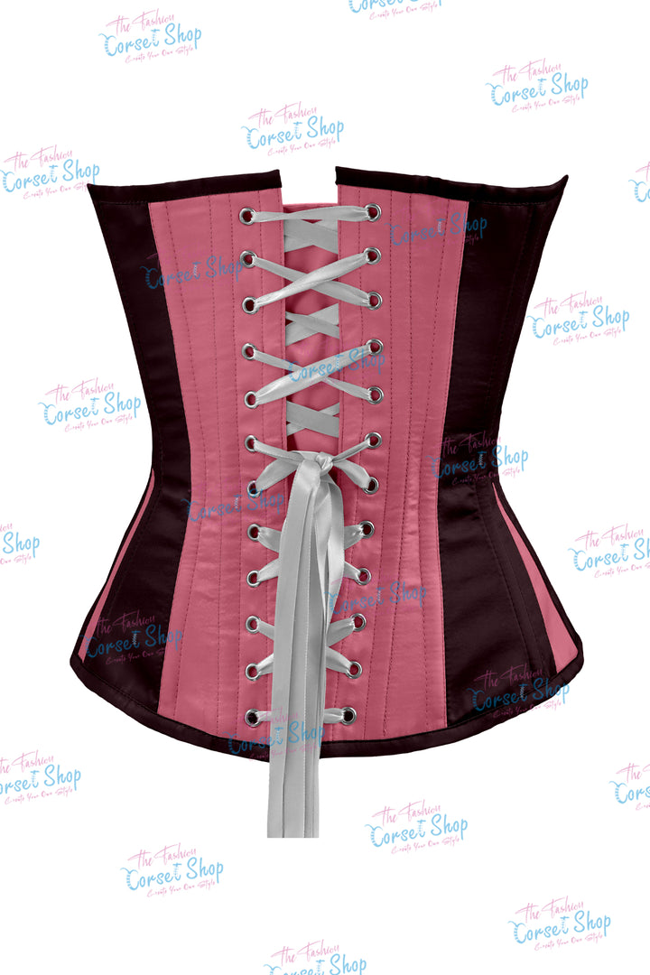 Sheryl Satin Steel Boned Overbust Corset With Bow