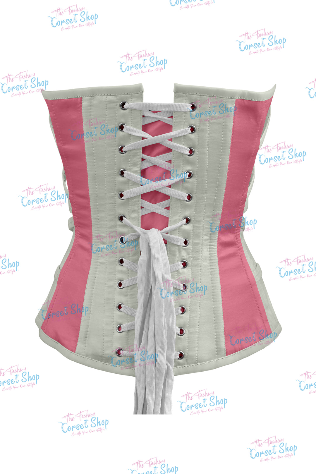 Maggie Satin Overbust Corset With Buckles