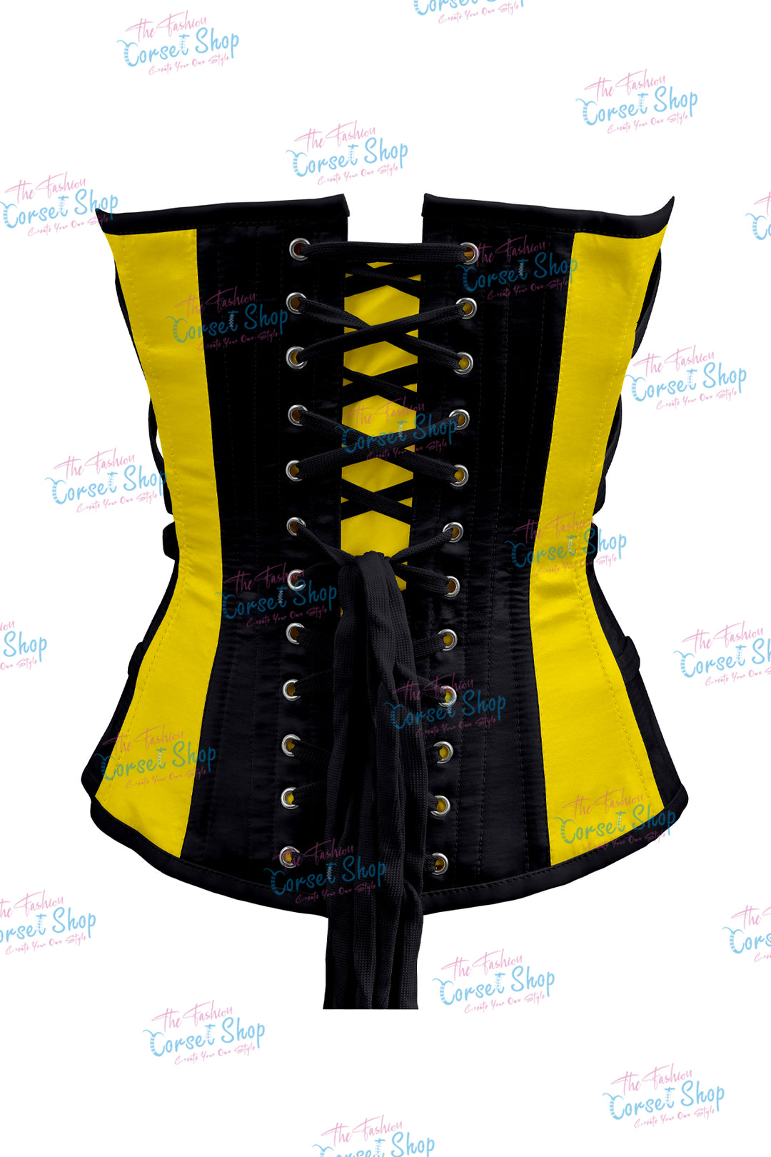 Maggie Satin Overbust Corset With Buckles