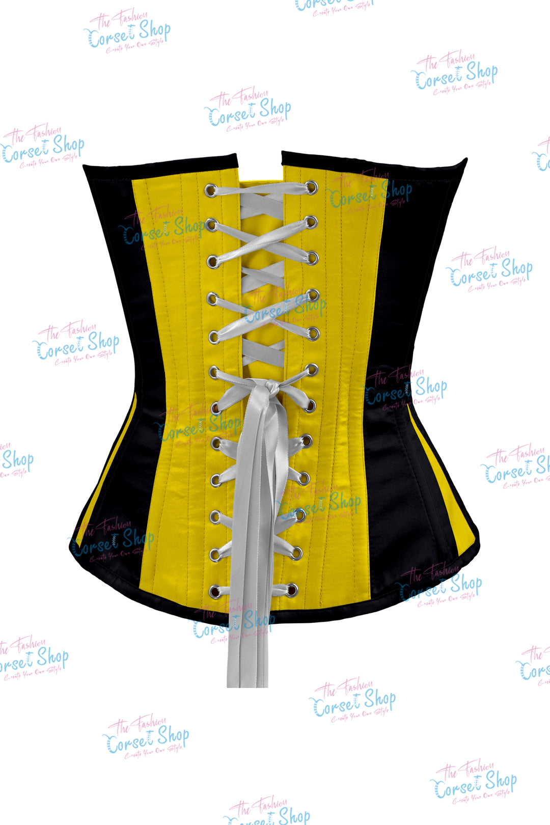 Sheryl Satin Steel Boned Overbust Corset With Bow