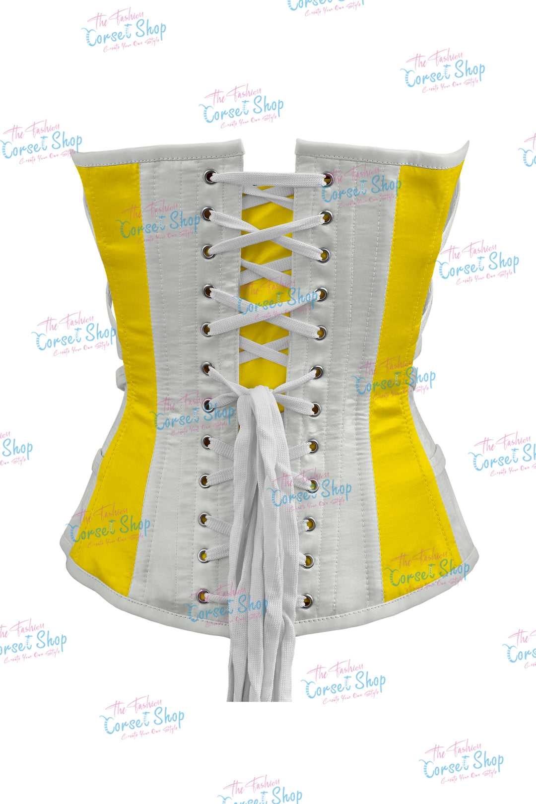 Maggie Satin Overbust Corset With Buckles