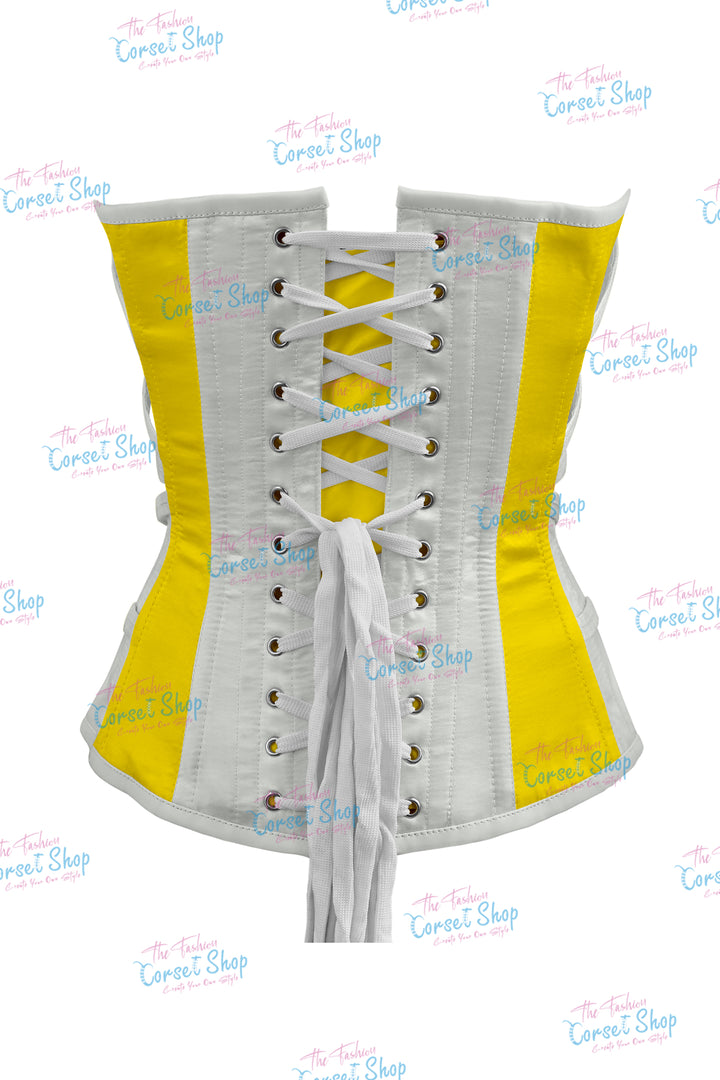 Maggie Satin Overbust Corset With Buckles